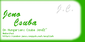 jeno csuba business card